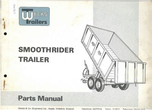 Weeks Smoothrider Trailer Parts Manual