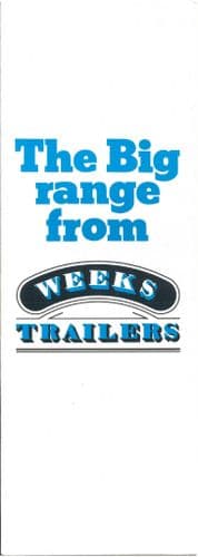 Weeks Trailers - "The Big Range" Brochure