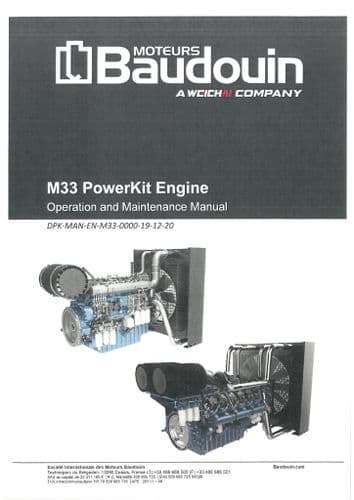 Weichai Baudouin Engine M33 Powerkit Operators Manual