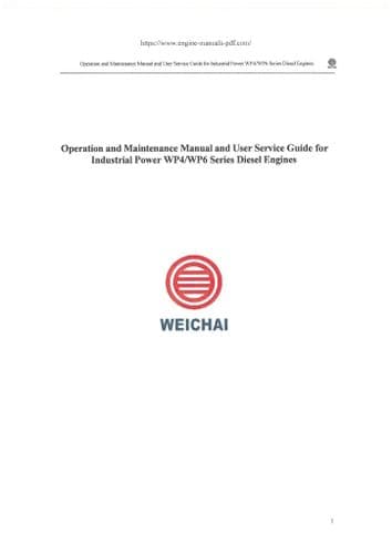 Weichai Baudouin Industrial Power Diesel Engine WP4 & WP6 Operators Manual