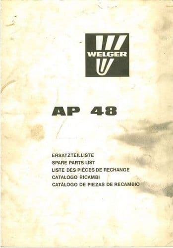 Welger Baler AP48 Parts Manual AP 48