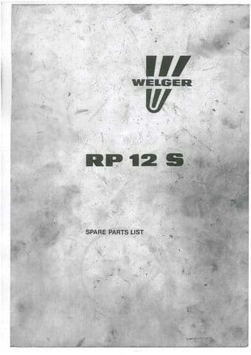 Welger Round Baler RP12S Parts Manual