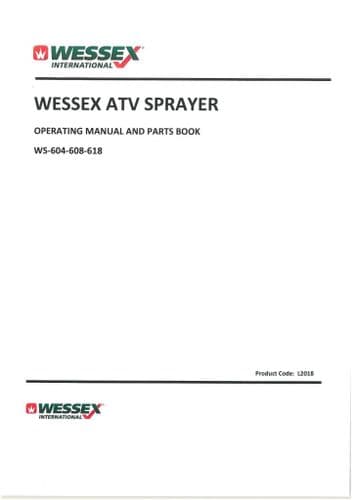 Wessex ATV Sprayer Operators Manual with Parts List