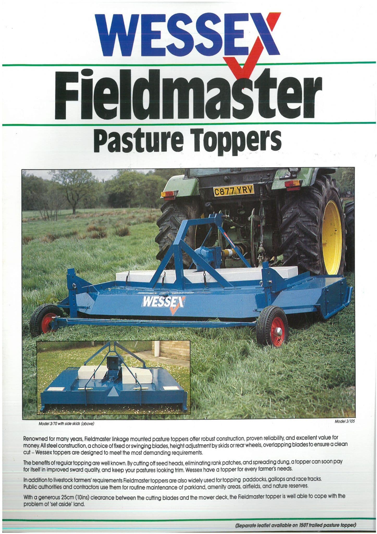 Wessex Fieldmaster Pasture Topper 3/70 - 3/90 3/105 Brochure