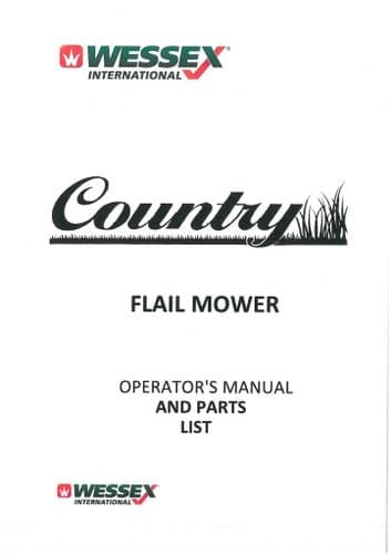 Wessex Flail Mower Operators Manual with Parts List