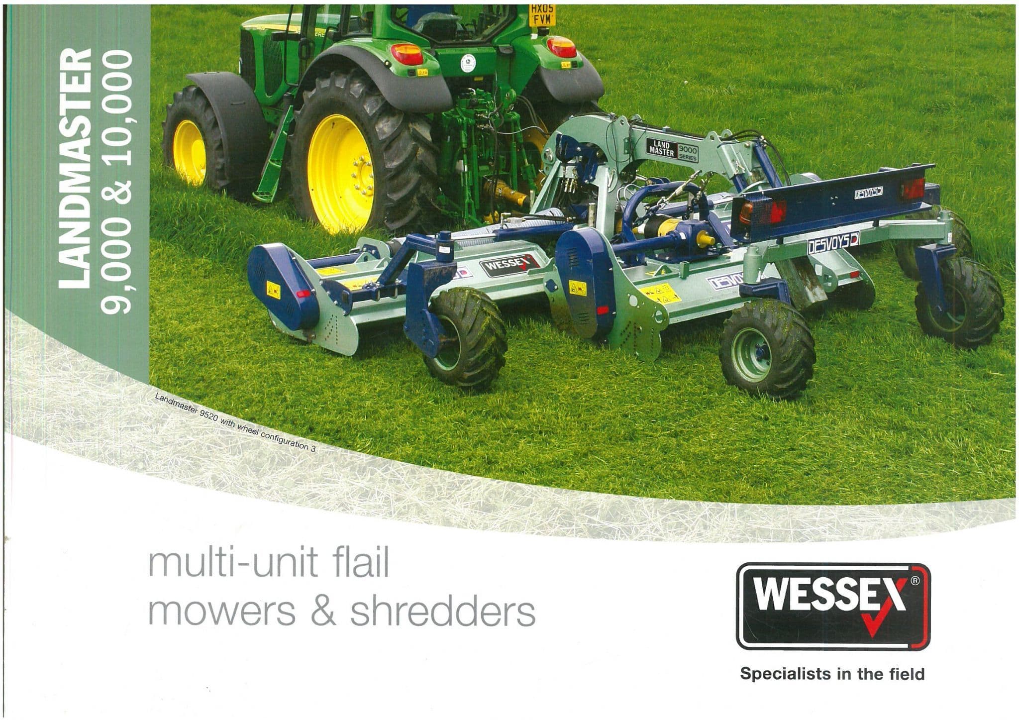 Wessex Landmaster 9000 & 10000 Multi Unit Flail Mowers & Shredders