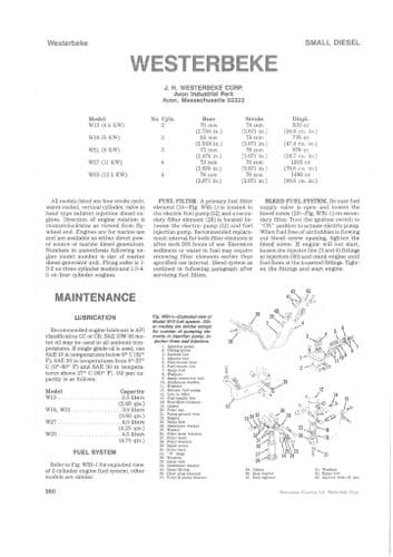Westerbeke Small Diesel Engine Model W13 W18 W21 W27 W33 I&T Workshop Manual