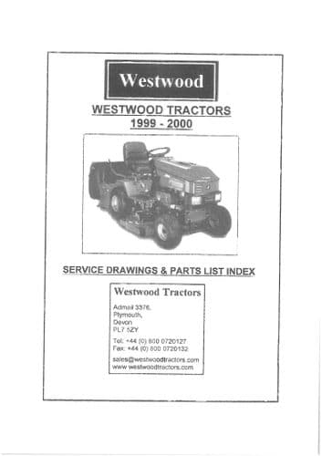 Westwood Garden Lawn Tractor 1999-2000  Parts Manual