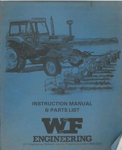 WF Engineering Band Sprayer Operators Manual with Parts List