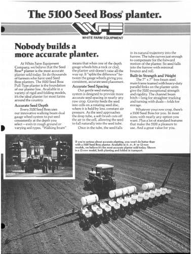 White Farm Equipment Seed Boss Planter 5100 Brochure