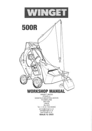Winget Reversing Drum Concrete Mixer 500R Workshop Service Repair Manual