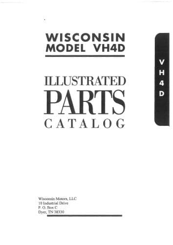 Wisconsin Air Cooled Diesel Engine VH4D Parts Manual