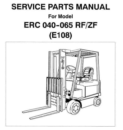 Yale Forklift ECR 040-065 RF/ZF Parts Manual