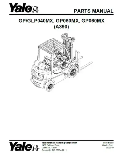 Yale Forklift GP/GLP040MX, GP050MX, GP060MX Parts Manual