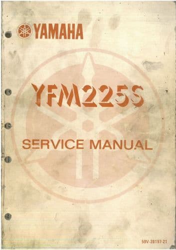 Yamaha ATV Quad Motorbike  YFM225S Workshop Service Manual