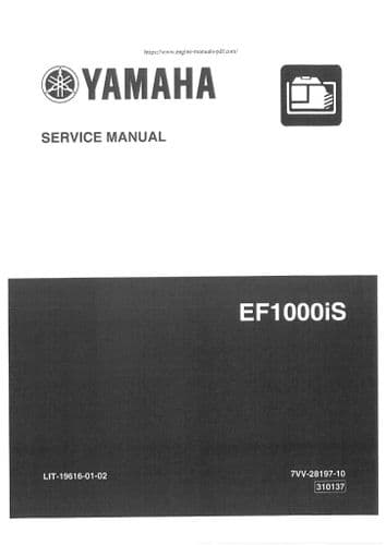 Yamaha Engine EF1000iS Workshop Service Manual