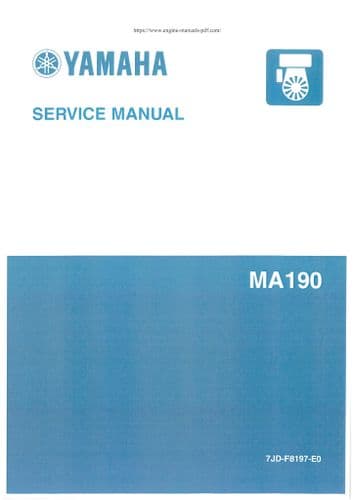 Yamaha Engine MA190 Workshop Service Manual
