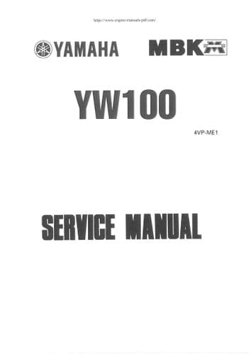Yamaha Engine YW100 Workshop Service Manual