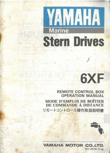 Yamaha Marine Engine Stern Drive Remote Control Box 6XF Workshop Service Manual