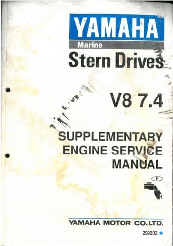 Yamaha Marine Engine Stern Drive V8 7.4 Workshop Service Manual