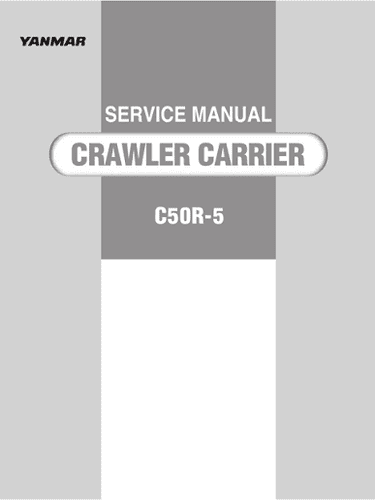 Yanmar Crawler Carrier C50R-5 Workshop Service Manual