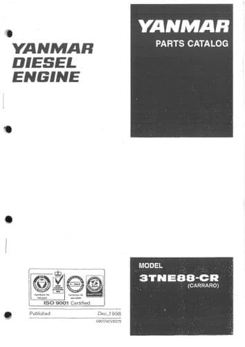 Yanmar Diesel Engine 3TNE88-CR Parts Manual