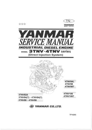 Yanmar Diesel Engine 3TNV 4TNV Workshop Service Manual