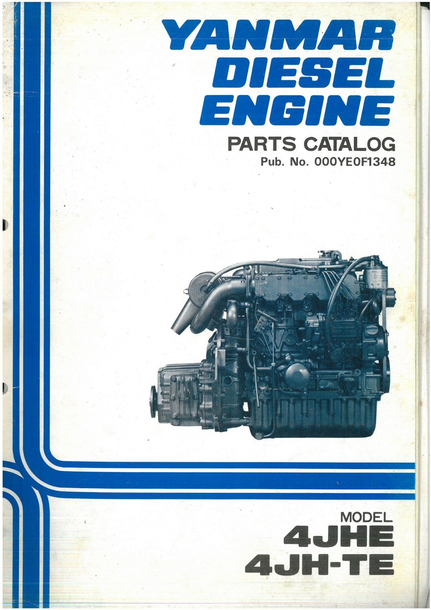 Yanmar Diesel Engine 4JHE 4JHTE Parts Manual