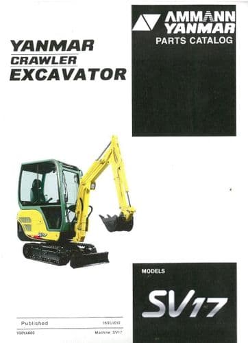 Yanmar Excavator SV17 Parts Manual - SV 17