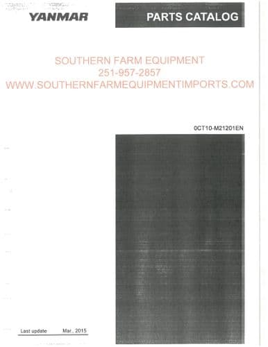 Yanmar Garden Tractor YM140D YM147D YM140 YM147 Parts Manual