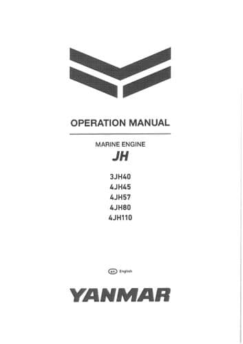 Yanmar Marine Engine 3JH40 4JH45 4JH57 4JH80 4JH110 Operators Manual