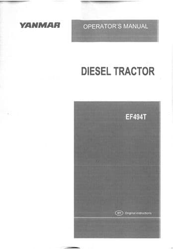 Yanmar Tractor EF494T Operators Manual