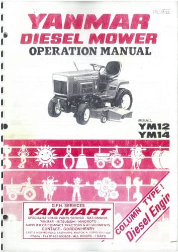 Yanmar Tractor YM12 & YM14 Operators Manual