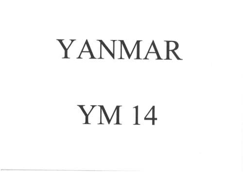 Yanmar Tractor YM14 Parts Manual