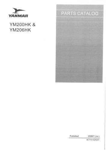 Yanmar Tractor YM200HK & YM206HK Parts Manual