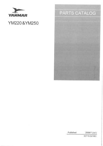 Yanmar Tractor YM220 & YM250 Parts Manual