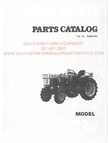 Yanmar Tractor YM241 YM241D Parts Manual