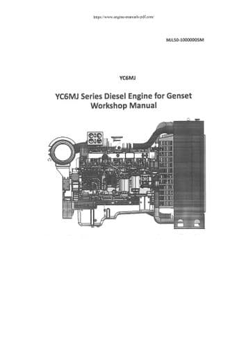 Yuchai Engine YC6MJ Workshop Service Manual
