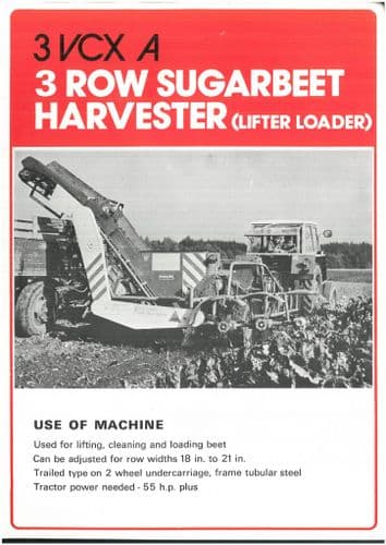 Zetor 3 Row Sugarbeet Harvester Brochure