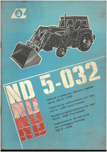 Zetor Front Loader ND 5-032 Operators Manual