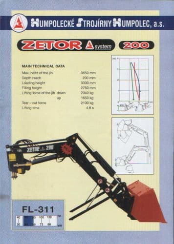 Zetor Loader System 200 FL-311 Brochure