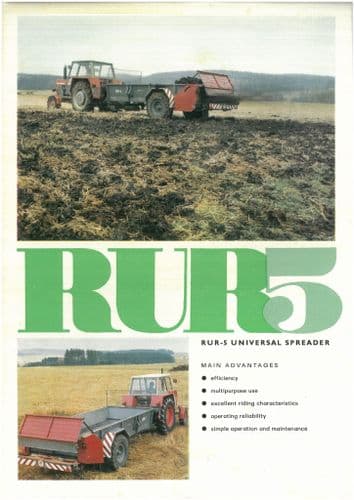 Zetor Muck Spreader - RUR5 - Brochure
