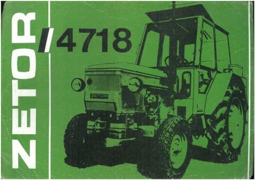 Zetor Tractor 4718 Brochure