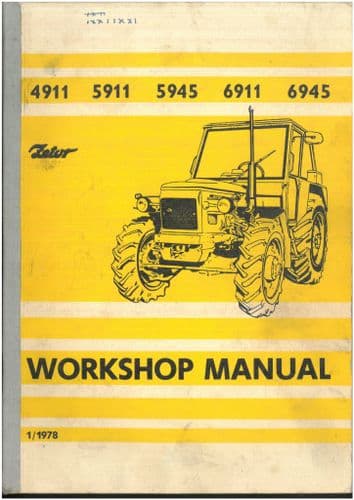 Zetor Tractor 4911 5911 5945 6911 6945 Workshop Service Repair Manual ORIGINAL