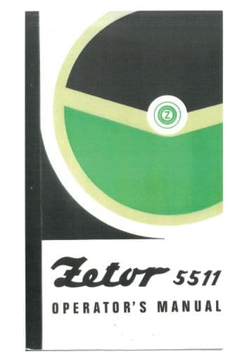 Zetor Tractor 5511 Operators Manual