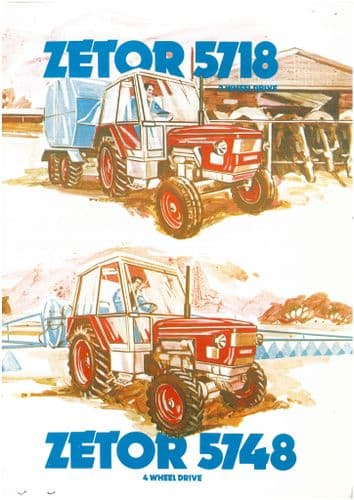 Zetor Tractor 5718 & 5748 Brochure