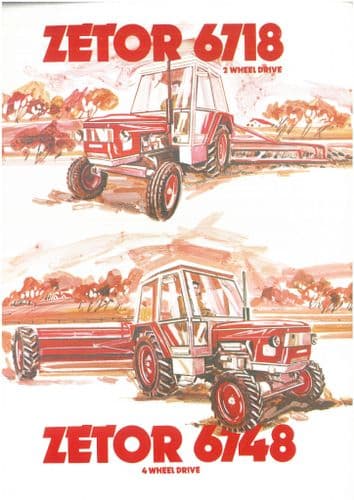 Zetor Tractor 6718 & 6748 Brochure