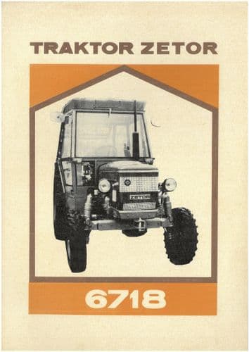 Zetor Tractor 6718 Brochure - In Czech