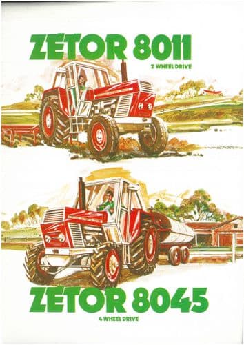 Zetor Tractor 8011 & 8045 Brochure -