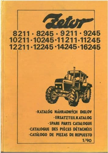 Zetor Tractor 8211 8245 9211 9245 10211 10245 11211 11245 12211 12245 14245 16245 Parts Manual